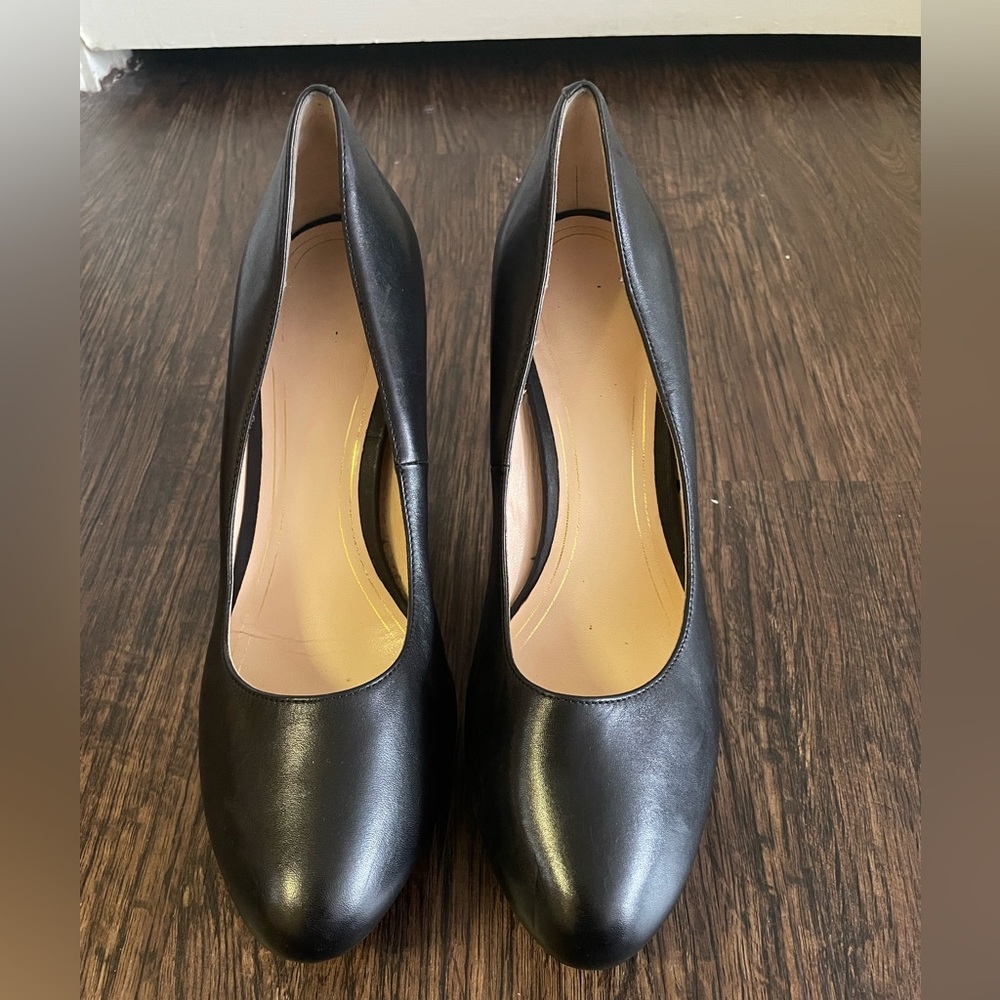 Cole Haan | Nike Air | Air Black Leather Heels Pumps Size: 10B